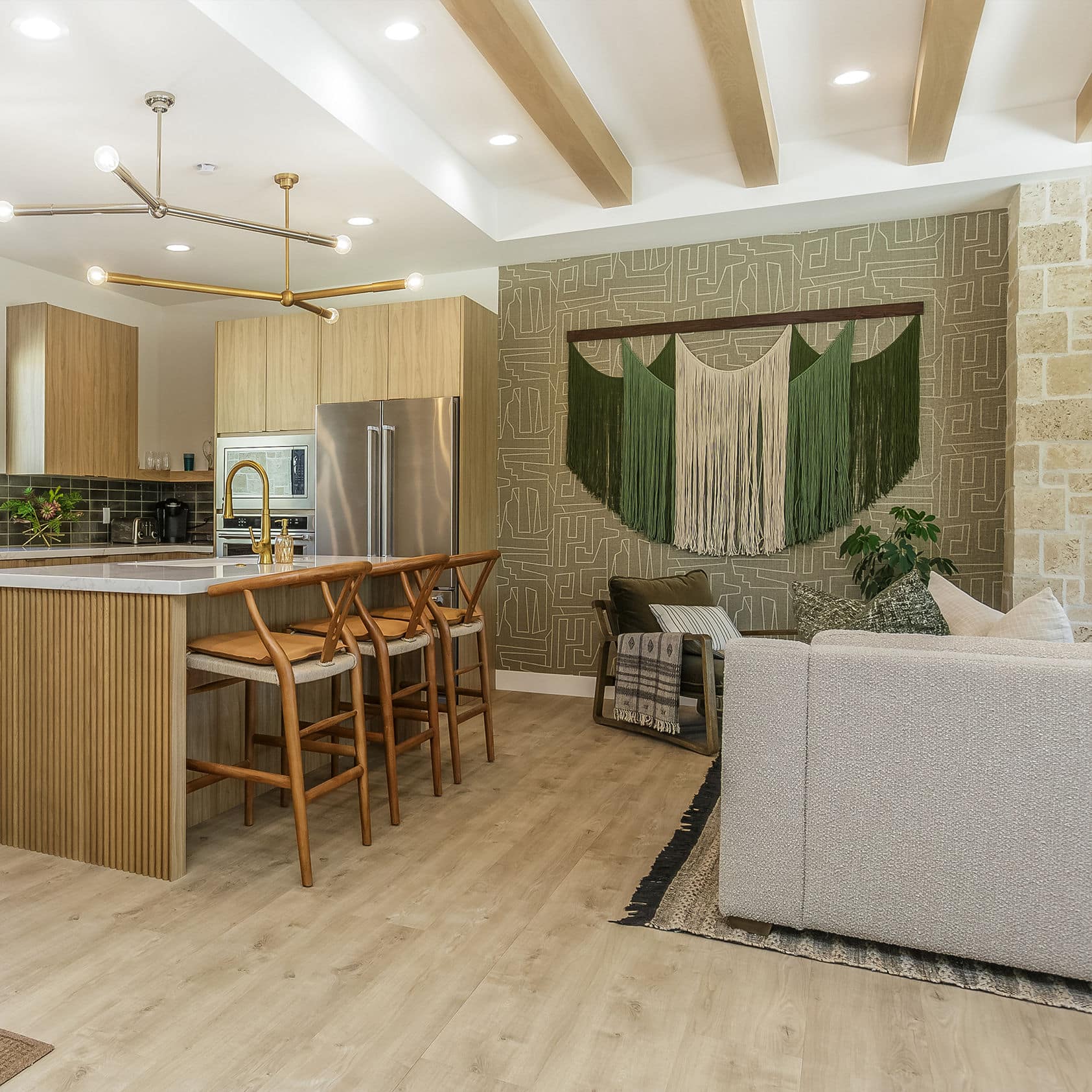 Mohegan Bluff Powell Plus 2mm Vinyl Flooring — close-up of the plank surface grain, Bering Floors & Coverings, SKU 11006-0101