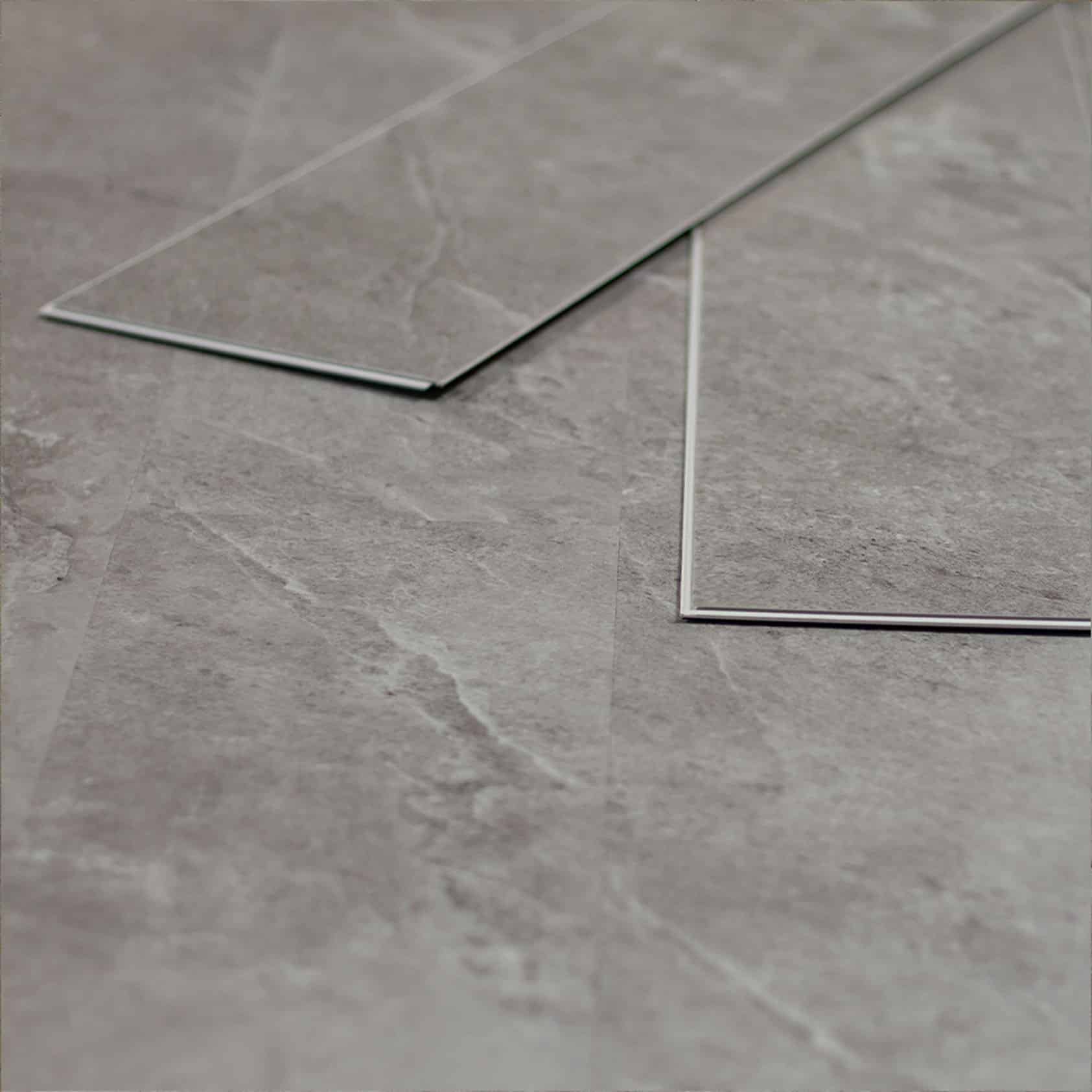 Pacific Palisades Tristao 4.5mm SPC Rigid Core Flooring — close-up of a loose plank edge and locking profile, Bering Floors & Coverings, SKU 12001-0301
