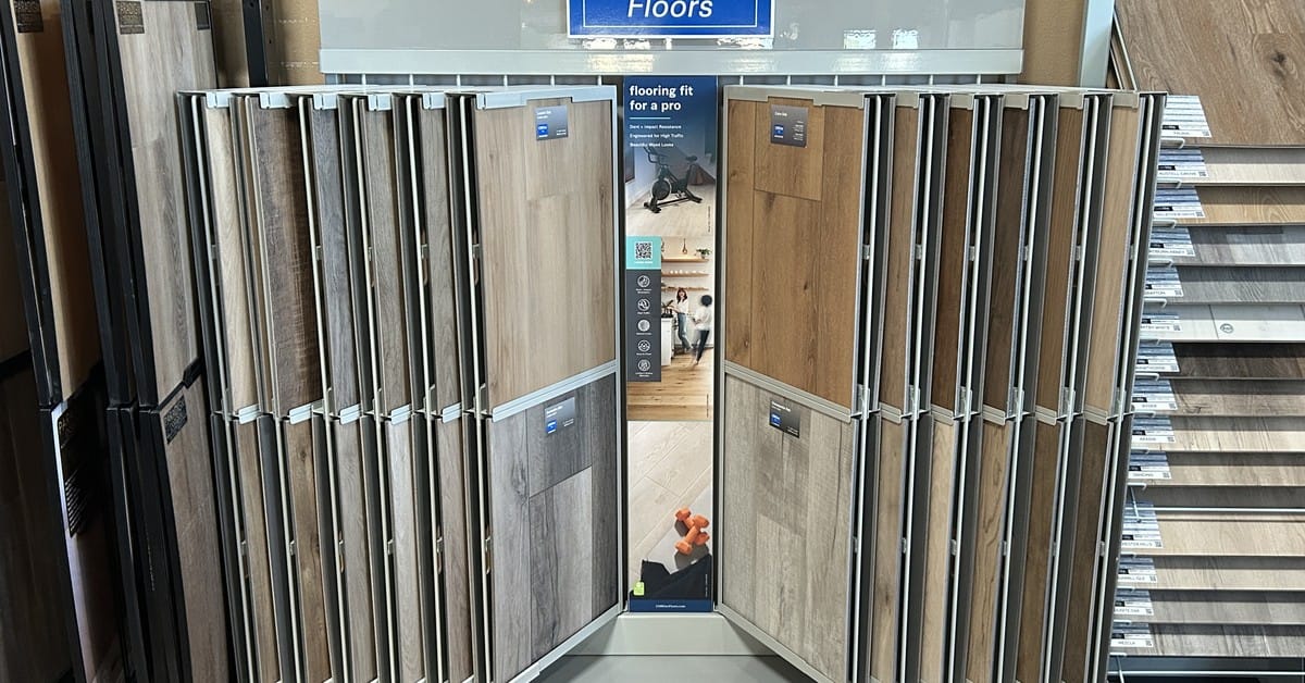 COREtec luxury vinyl plank and SPC flooring display, Cloud Floor & Home