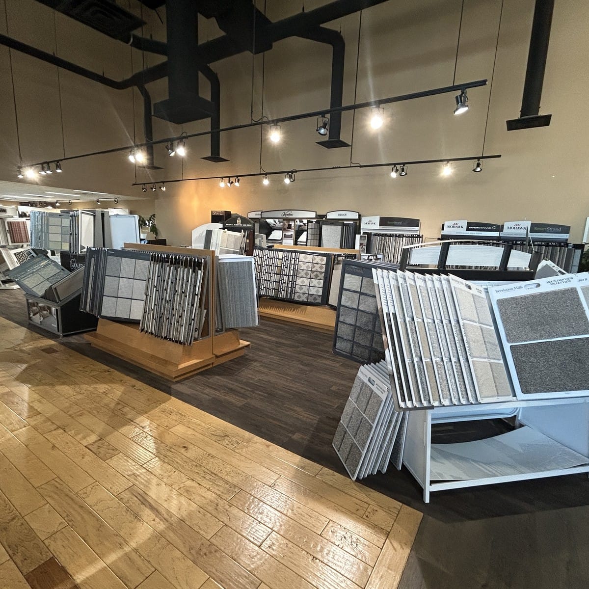 Flooring display angle view, Cloud Floor & Home showroom